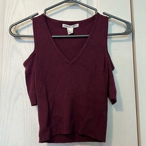 Urban outfitters shoulder cutout crop top